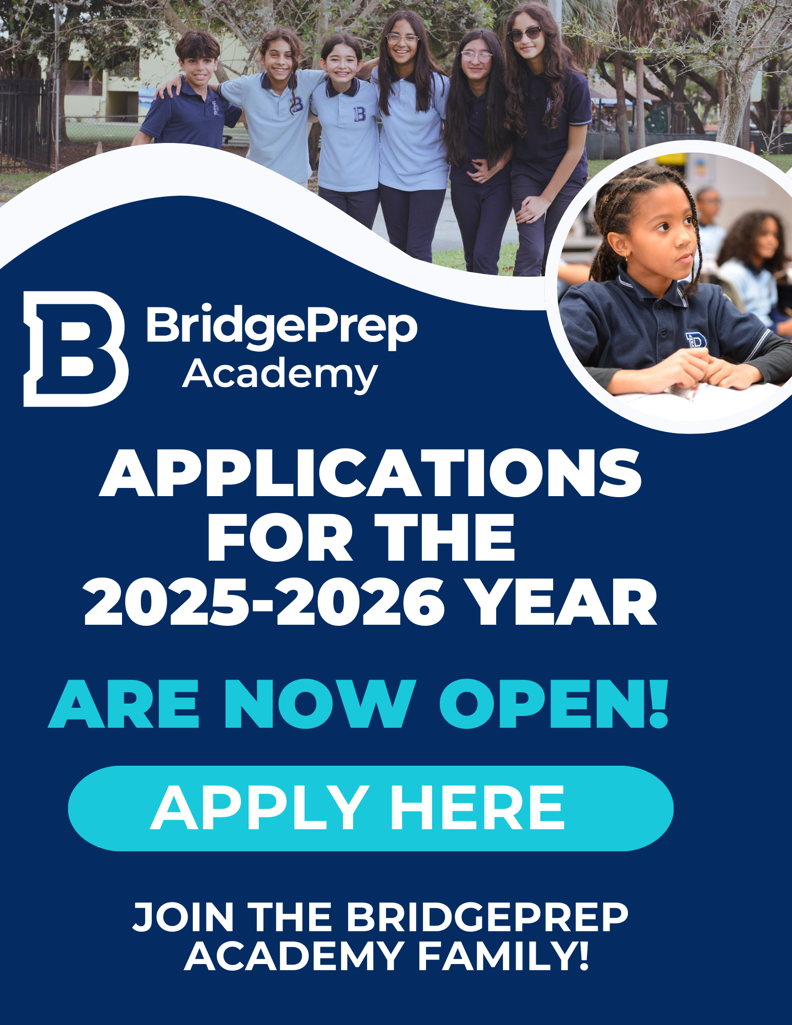 Apply Today and join the BridgPrep Bulldog family